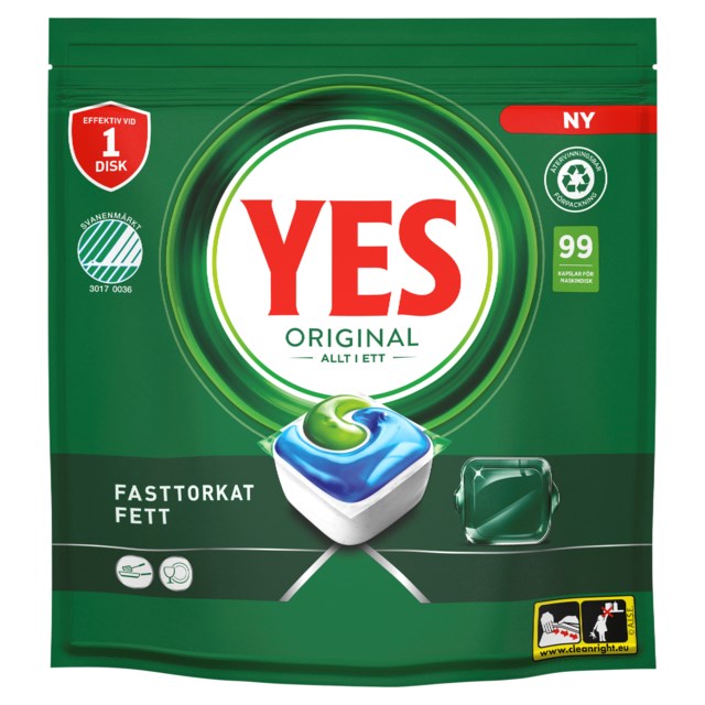 Maskindisktablett Yes Original All In One, 99 st - 1