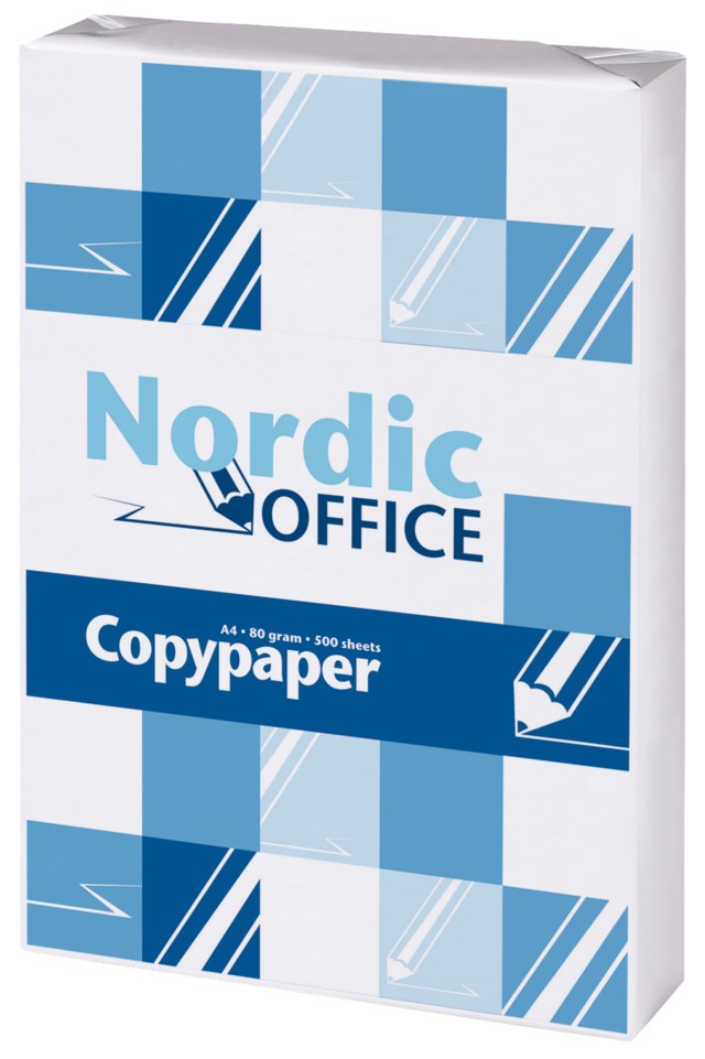 Kopieringspapper Nordic Office A4 Hålat 80g 500ark/fp - A4 Hålat - 1