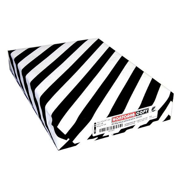 Kopieringspapper Kontorab A4 hålat, 80g, vit, 500 ark - A4 Hålat - 1