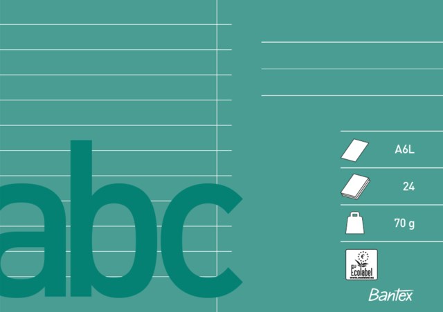 Gloshäfte Bantex A6L linjerat m mittlinje mörkgrön - A6L - 1