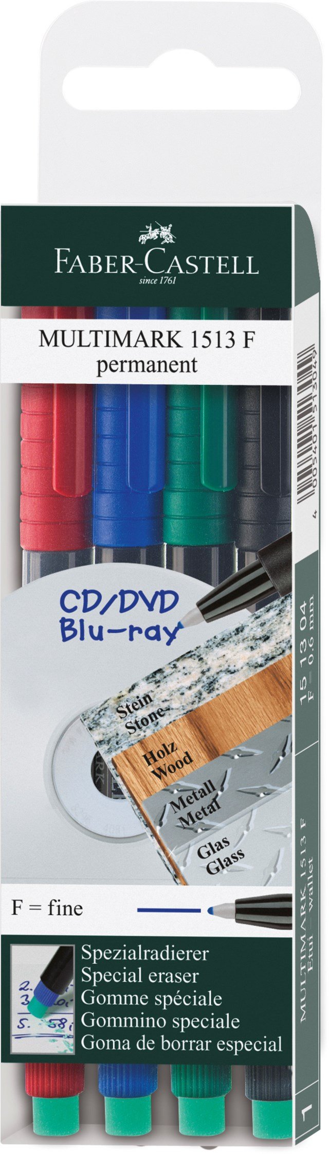 Overheadpenna Faber Castell Multimark P F 4-Set - 1