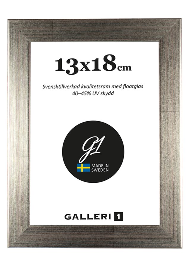 Fotoram silverfärgad trä 29,7x42cm - 297x420mm - 1