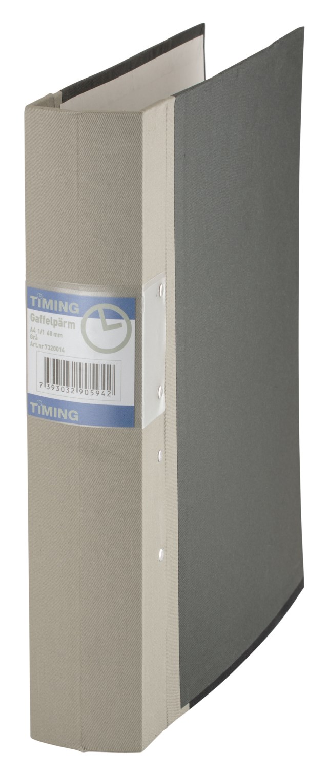 Gaffelpärm Timing 60 mm grå - A4 60mm - 1