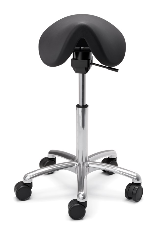 Balansstol Polo S svart konstläder 54-73 cm - 540-730mm - 1