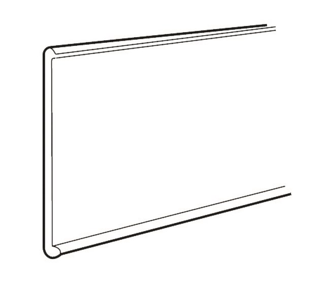 Hyllkantslist 39 x 885mm transparent rak m tejp 50st/fp - 39x885mm - 1