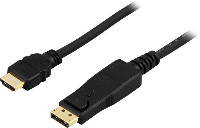 DisplayPort till HDMI-kabel 20-pin manlig - manlig 1m svart - 1
