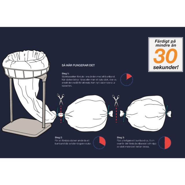 Sopsäcksslang Longopac Midi grön - 85m - 1