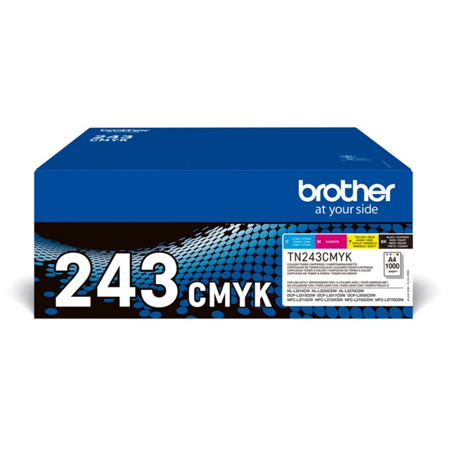 Lasertoner Brother svart TN-243CMYK valuepack - 1